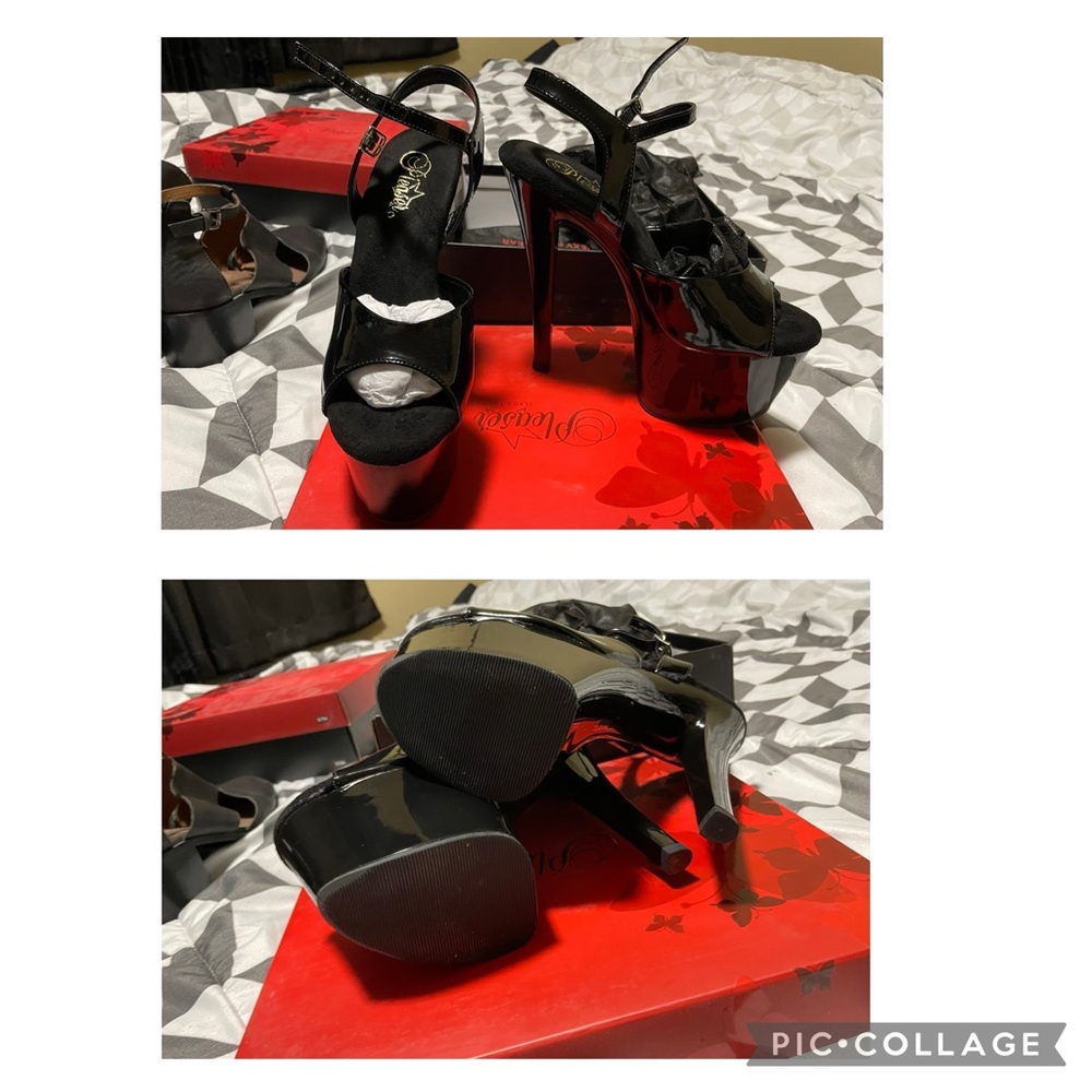 Pleaser Black Platform Heels